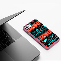 Чехол iPhone 7/8 матовый Аддис-Абеба, цвет: 3D-малиновый — фото 2