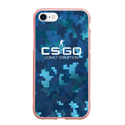 Чехол iPhone 7/8 матовый Cs:go - Cobalt Disruption Ржавый кобальт, цвет: 3D-светло-розовый