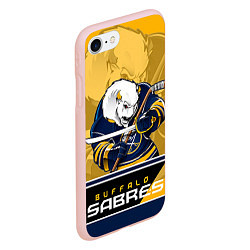 Чехол iPhone 7/8 матовый Buffalo Sabres, цвет: 3D-светло-розовый — фото 2