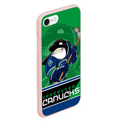 Чехол iPhone 7/8 матовый Vancouver Canucks, цвет: 3D-светло-розовый — фото 2