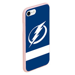 Чехол iPhone 7/8 матовый Tampa Bay Lightning, цвет: 3D-светло-розовый — фото 2