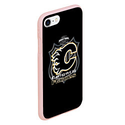 Чехол iPhone 7/8 матовый Calgary Flames Team, цвет: 3D-светло-розовый — фото 2