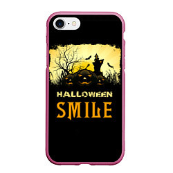 Чехол iPhone 7/8 матовый Smile, цвет: 3D-малиновый