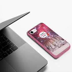 Чехол iPhone 7/8 матовый Лучшей сестре, цвет: 3D-малиновый — фото 2