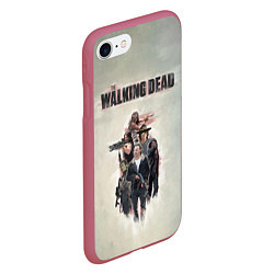 Чехол iPhone 7/8 матовый Walking Dead, цвет: 3D-малиновый — фото 2