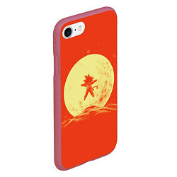 Чехол iPhone 7/8 матовый Moon, цвет: 3D-малиновый — фото 2