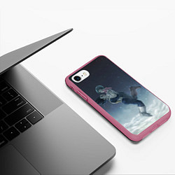 Чехол iPhone 7/8 матовый Ваджита и Бульма, цвет: 3D-малиновый — фото 2