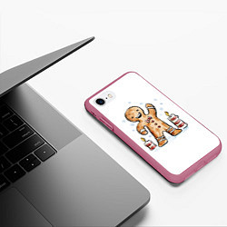 Чехол iPhone 7/8 матовый Печенюшка, цвет: 3D-малиновый — фото 2