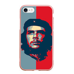 Чехол iPhone 7/8 матовый Che Guevara, цвет: 3D-светло-розовый