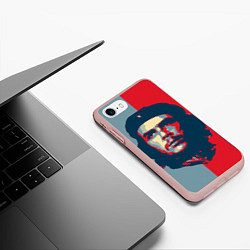 Чехол iPhone 7/8 матовый Che Guevara, цвет: 3D-светло-розовый — фото 2