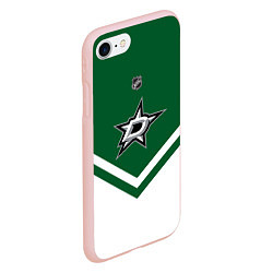 Чехол iPhone 7/8 матовый NHL: Dallas Stars, цвет: 3D-светло-розовый — фото 2