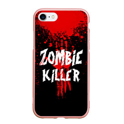 Чехол iPhone 7/8 матовый Zombie Killer, цвет: 3D-светло-розовый