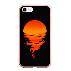 Чехол iPhone 7/8 матовый Отражение Солнца, цвет: 3D-светло-розовый