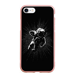 Чехол iPhone 7/8 матовый Космическое прикосновение, цвет: 3D-светло-розовый