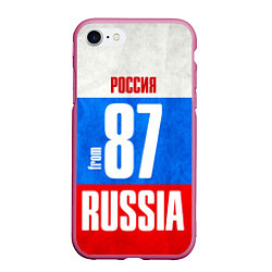 Чехол iPhone 7/8 матовый Russia: from 87, цвет: 3D-малиновый