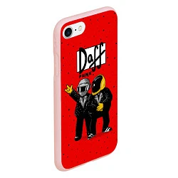 Чехол iPhone 7/8 матовый Daff Punk, цвет: 3D-светло-розовый — фото 2