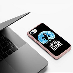 Чехол iPhone 7/8 матовый Bender Metal Giant, цвет: 3D-светло-розовый — фото 2