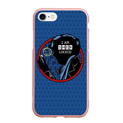 Чехол iPhone 7/8 матовый I am Sherlocked, цвет: 3D-светло-розовый