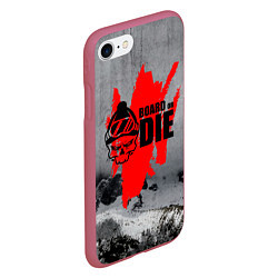 Чехол iPhone 7/8 матовый Snowboarding, цвет: 3D-малиновый — фото 2