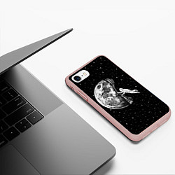 Чехол iPhone 7/8 матовый Начало ночи, цвет: 3D-светло-розовый — фото 2