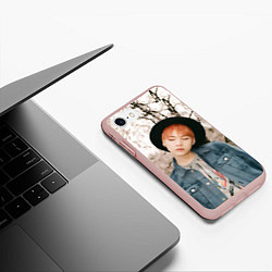 Чехол iPhone 7/8 матовый Min Yoon Gi, цвет: 3D-светло-розовый — фото 2