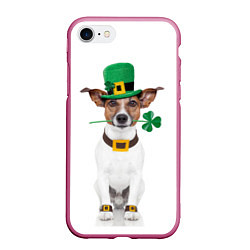 Чехол iPhone 7/8 матовый Ирландия, цвет: 3D-малиновый