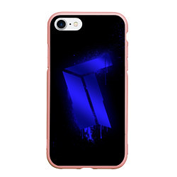 Чехол iPhone 7/8 матовый Titan: Black collection, цвет: 3D-светло-розовый