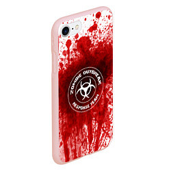 Чехол iPhone 7/8 матовый Zombie Outbreak, цвет: 3D-светло-розовый — фото 2
