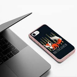 Чехол iPhone 7/8 матовый No Fox Given, цвет: 3D-светло-розовый — фото 2