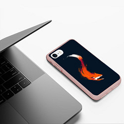Чехол iPhone 7/8 матовый Хитрая лисичка, цвет: 3D-светло-розовый — фото 2
