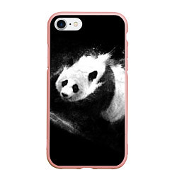 Чехол iPhone 7/8 матовый Молочная панда, цвет: 3D-светло-розовый