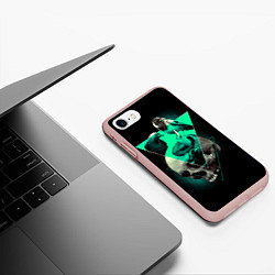 Чехол iPhone 7/8 матовый Череп колдуна, цвет: 3D-светло-розовый — фото 2
