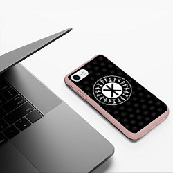 Чехол iPhone 7/8 матовый Защита Одина, цвет: 3D-светло-розовый — фото 2