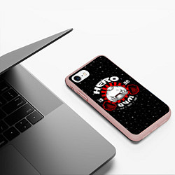 Чехол iPhone 7/8 матовый Hero Gym, цвет: 3D-светло-розовый — фото 2