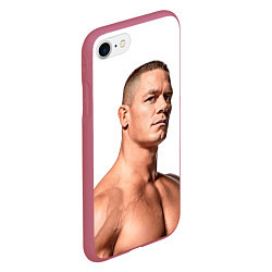 Чехол iPhone 7/8 матовый Джон Сина, цвет: 3D-малиновый — фото 2