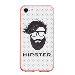 Чехол iPhone 7/8 матовый Hipster, цвет: 3D-светло-розовый