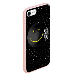 Чехол iPhone 7/8 матовый Лунная улыбка, цвет: 3D-светло-розовый — фото 2