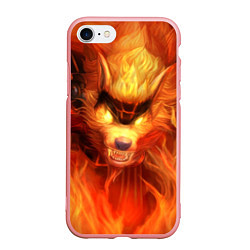 Чехол iPhone 7/8 матовый Fire Wolf, цвет: 3D-баблгам