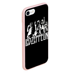 Чехол iPhone 7/8 матовый Led Zeppelin: Mono, цвет: 3D-светло-розовый — фото 2