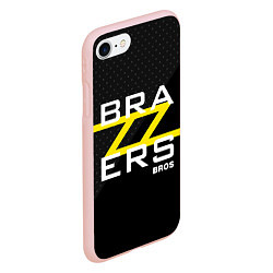 Чехол iPhone 7/8 матовый Brazzers Bros, цвет: 3D-светло-розовый — фото 2