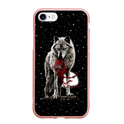 Чехол iPhone 7/8 матовый Серый волк
