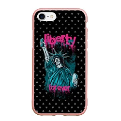 Чехол iPhone 7/8 матовый Liberty Forever, цвет: 3D-светло-розовый
