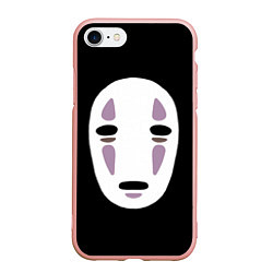 Чехол iPhone 7/8 матовый Маска безликого, цвет: 3D-светло-розовый