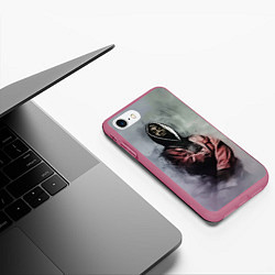 Чехол iPhone 7/8 матовый Shakur Rap, цвет: 3D-малиновый — фото 2