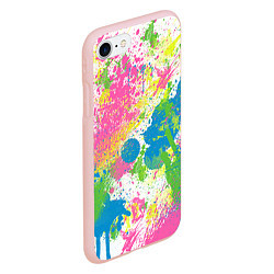 Чехол iPhone 7/8 матовый Брызги, цвет: 3D-светло-розовый — фото 2