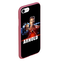 Чехол iPhone 7/8 матовый Iron Arnold, цвет: 3D-малиновый — фото 2