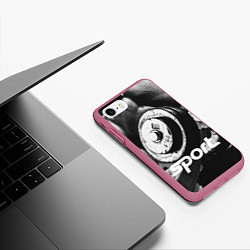 Чехол iPhone 7/8 матовый Iron Sport, цвет: 3D-малиновый — фото 2