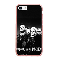 Чехол iPhone 7/8 матовый Depeche Mode: mono, цвет: 3D-светло-розовый