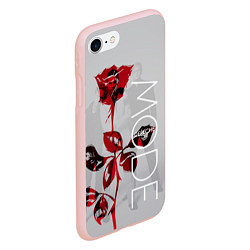 Чехол iPhone 7/8 матовый Depeche Mode: Red Rose, цвет: 3D-светло-розовый — фото 2