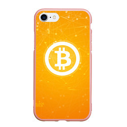 Чехол iPhone 7/8 матовый Bitcoin Orange